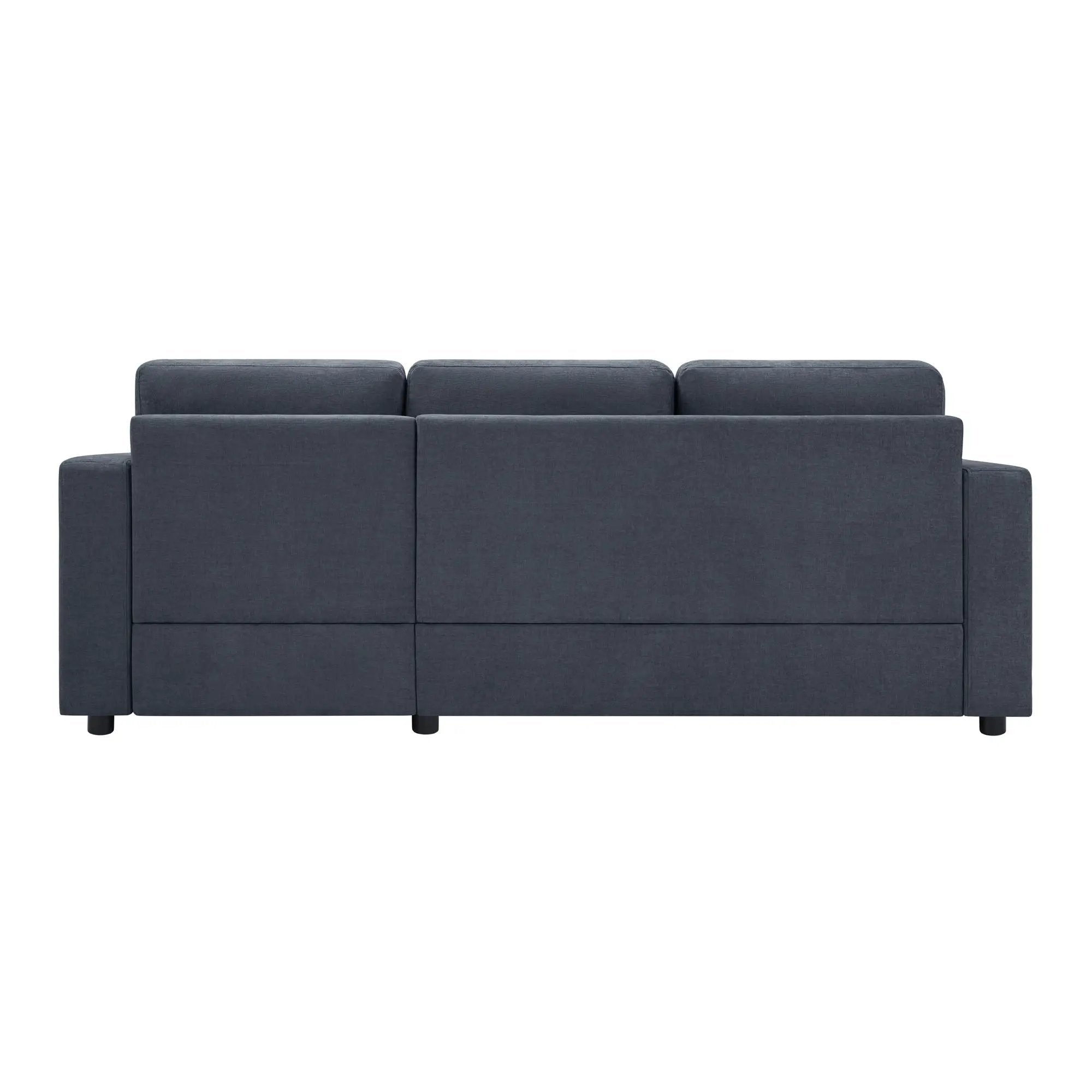 Modern L-Shaped Sectional Sofa With Curved Chaise, USB Ports, And Side Storage Pockets by HouseOfZazla