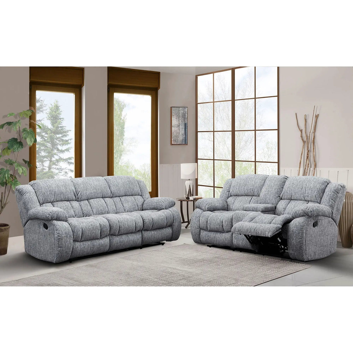 Stonic - Console Reclining Loveseat by HouseOfZazla