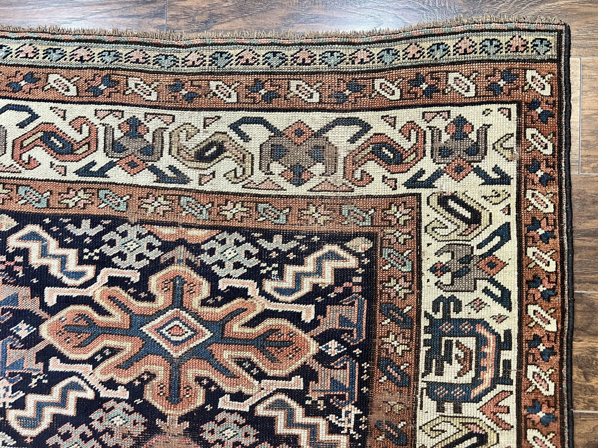 Antique Persian Tribal Runner Rug 4.6 x 9.8, Kurdish Runner, Rug for Hallway or Kitchen, 1920s Carpet, Wool Handmade Rug by Jewel Rugs