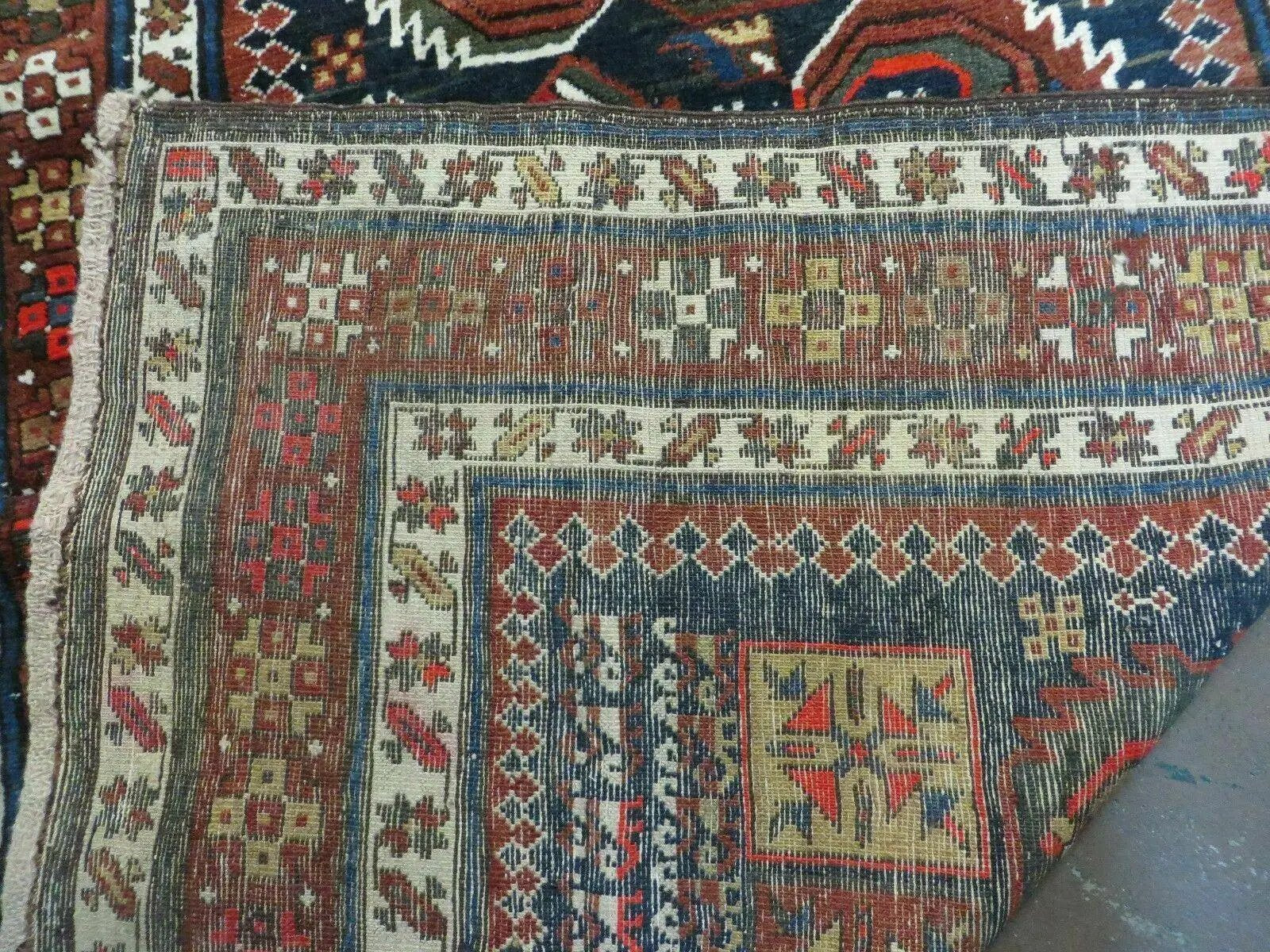 3' 7" X 14' Antique Handmade Caucasian Wool Rug Carpet Nice by Jewel Rugs