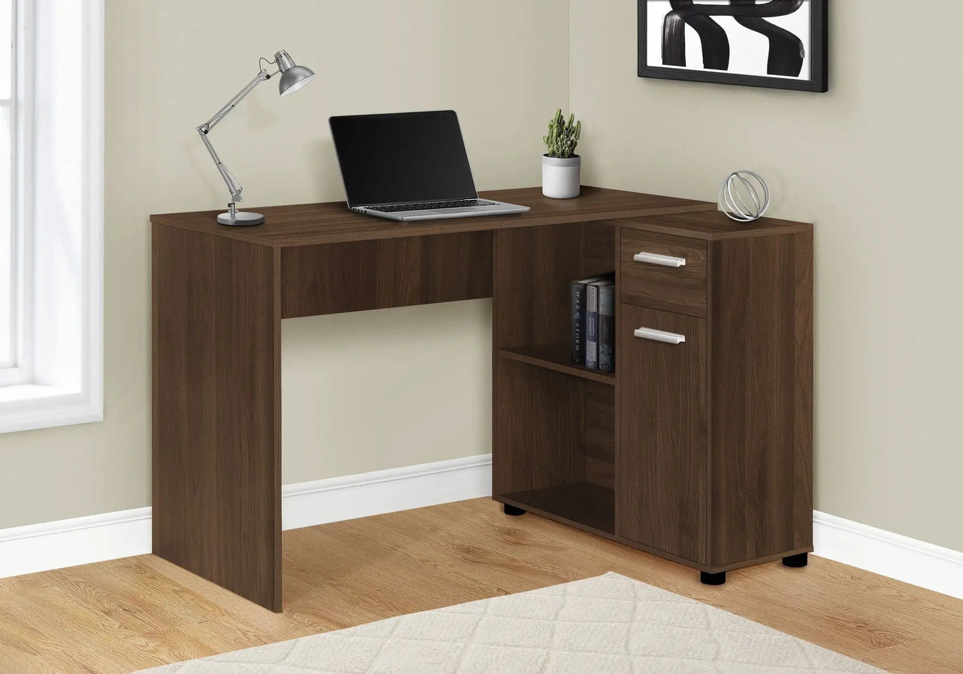 Computer Desk, Home Office, Corner, Storage Drawers, L Shape, Contemporary & Modern by HouseOfZazla