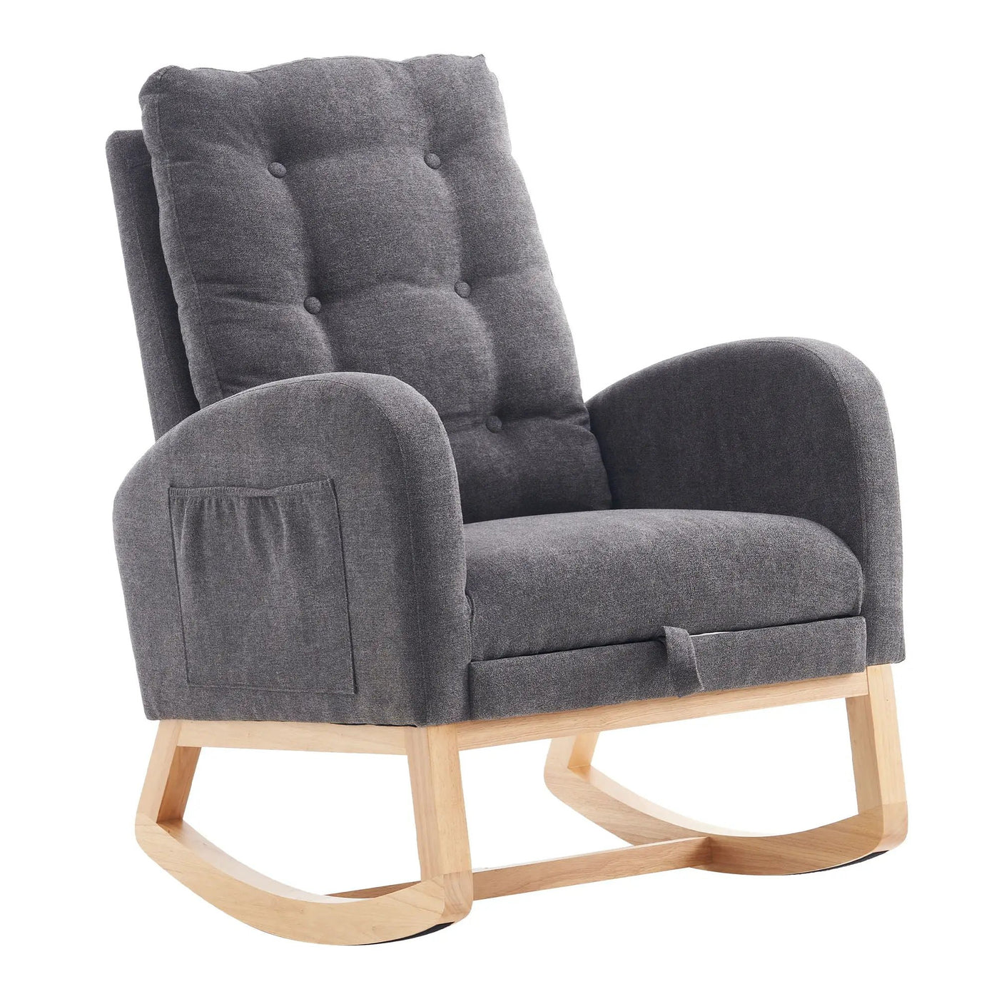 Accent Rocking Chair With Footrest, High Back by HouseOfZazla