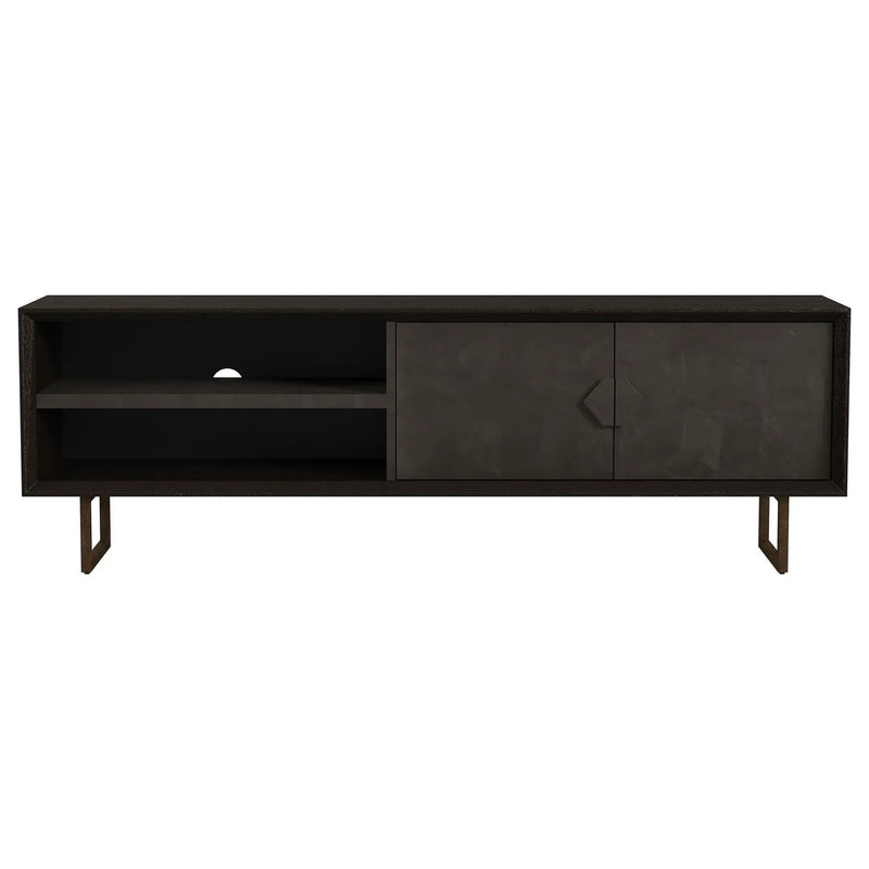 Marsden 2-door Mango Wood 70-inch TV Stand Charcoal Black by Unique Piece Furniture