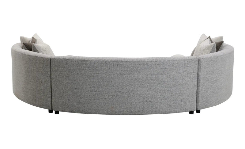 Ivria - Boucle Sectional Sofa With 9 Pillows - Gray by Unique Piece Furniture