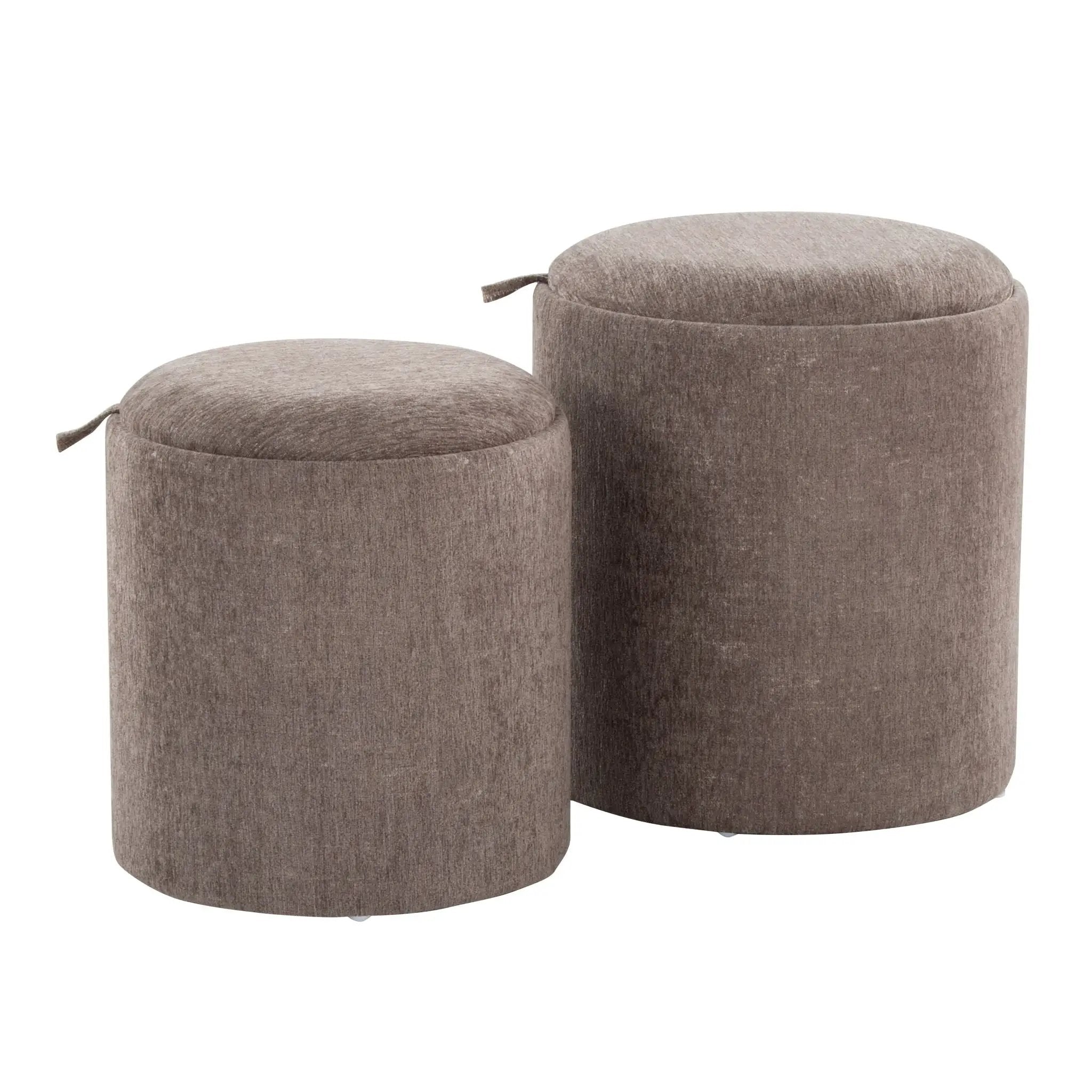 Tray - Contemporary Nesting Ottoman Set by Unique Piece Furniture