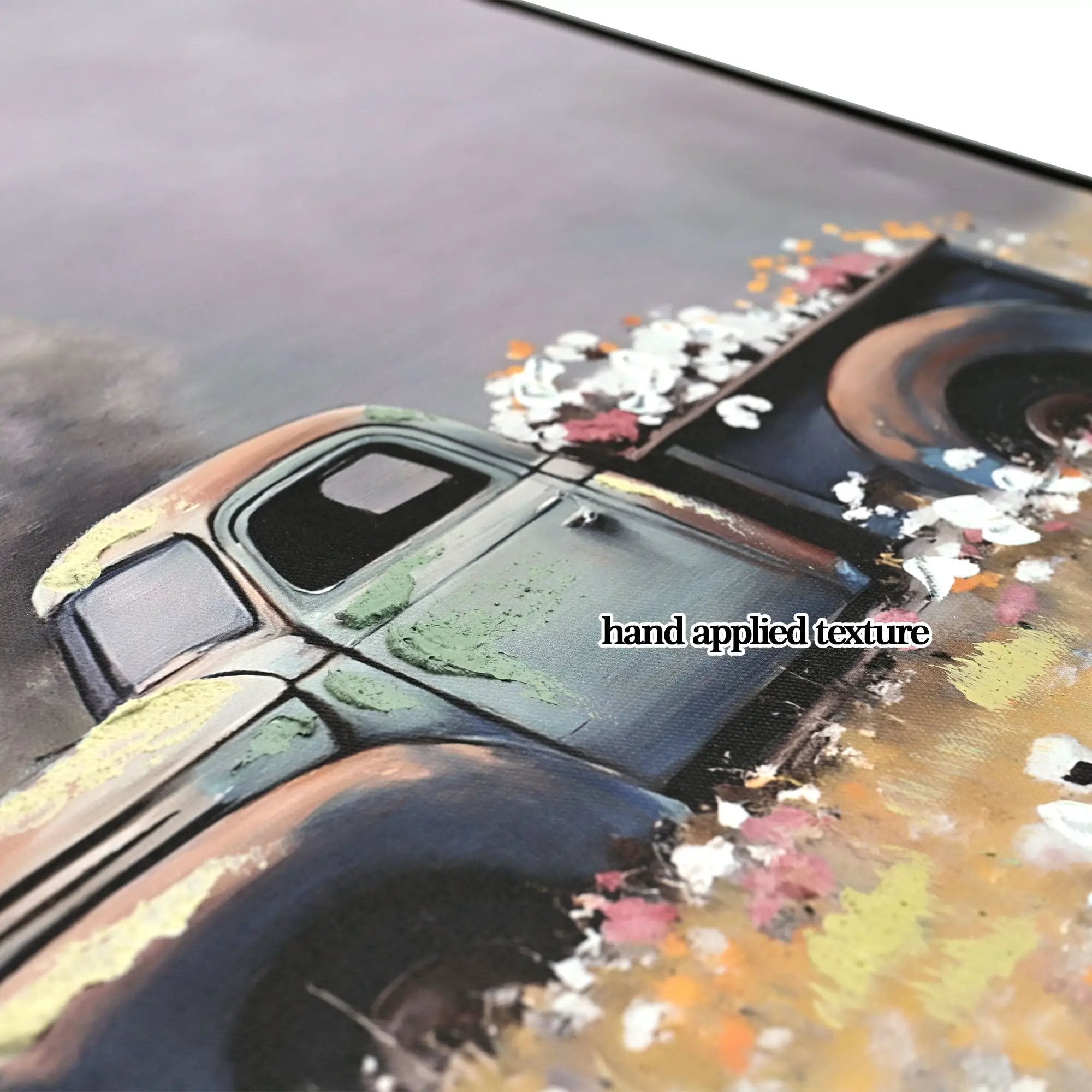 Old Truck Canvas Wall Art, Old Barn Pictures Wall Art - White / Vintage by Unique Piece Furniture