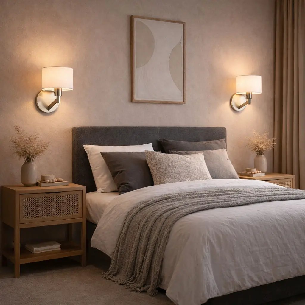 Nebula - Base Wall Lamp With Rotary Switch Shade - Brushed Nickel / Silver / White by Unique Piece Furniture