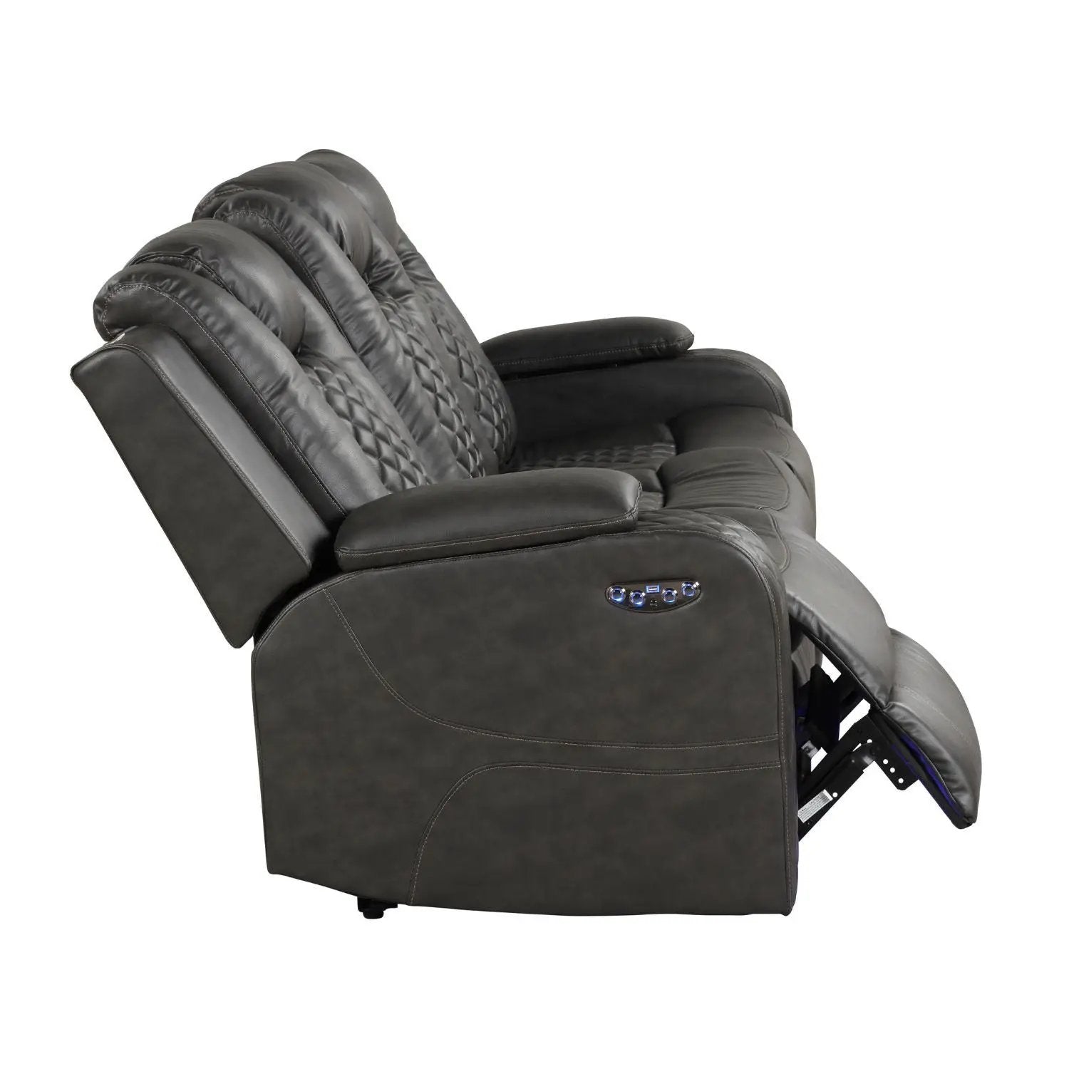 Benz - Power Recliner Set With LED Lighting And USB Charging by HouseOfZazla