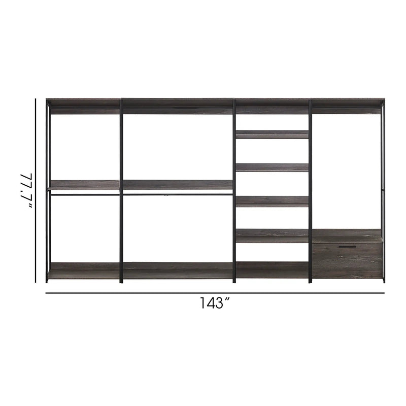 Monica - Walk-In Closet System, Modular Storage - Rustic by HouseOfZazla