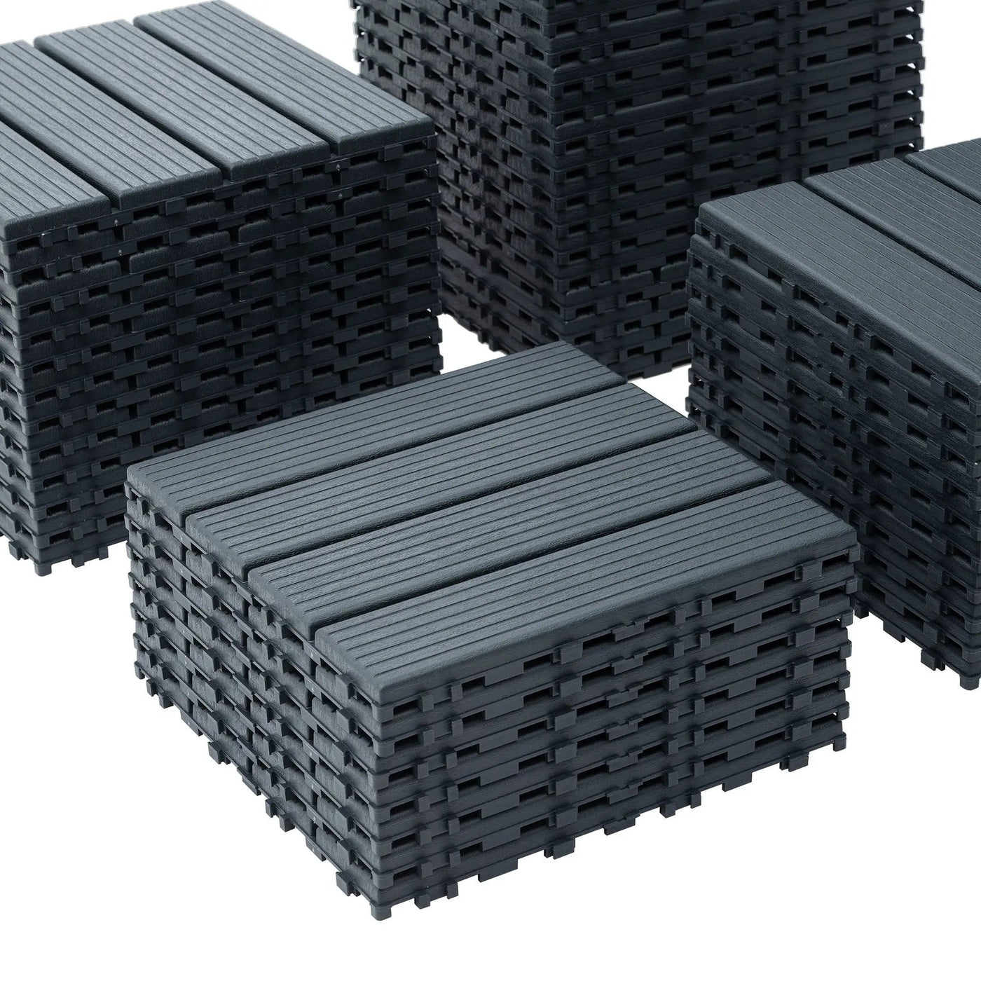 Interlocking Plastic Deck Tiles, Waterproof Outdoor / Indoor Patio Flooring by HouseOfZazla
