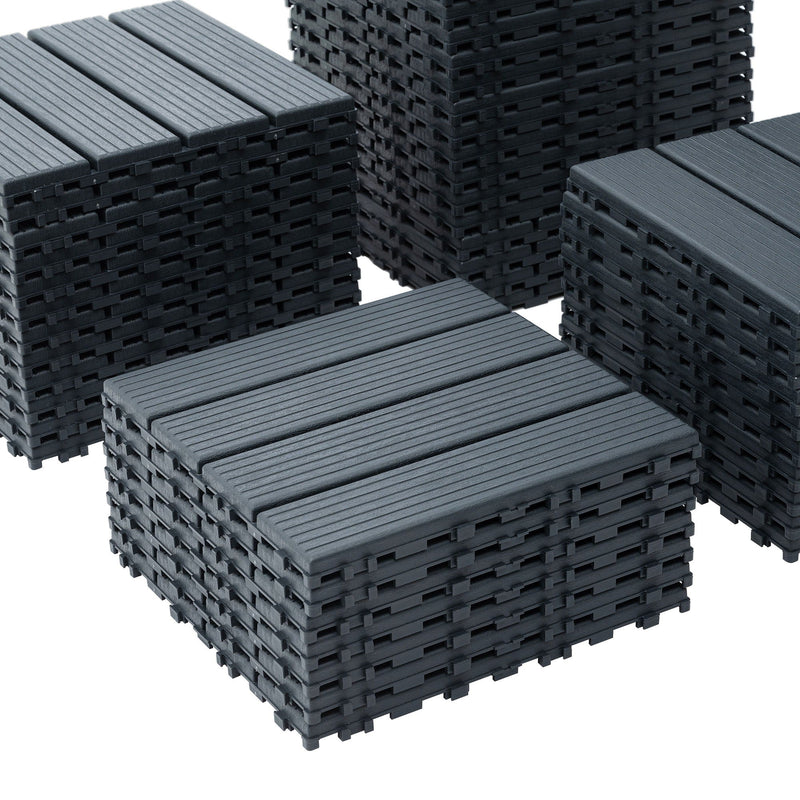Interlocking Plastic Deck Tiles, Waterproof Outdoor / Indoor Patio Flooring by HouseOfZazla