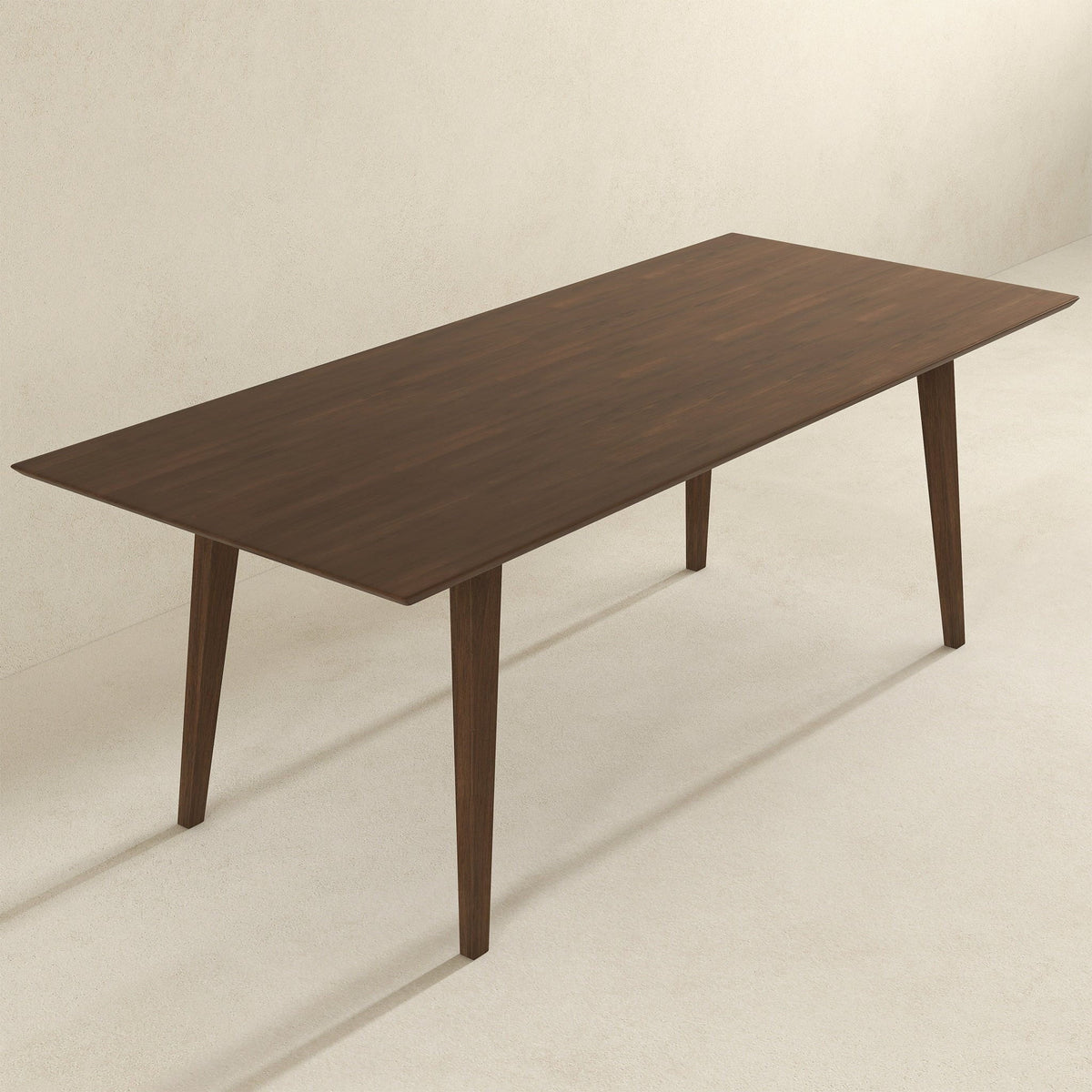 Rectangular Modern Dining Table with Solid Wood Construction – Dark Brown or White, photo 26 of 40