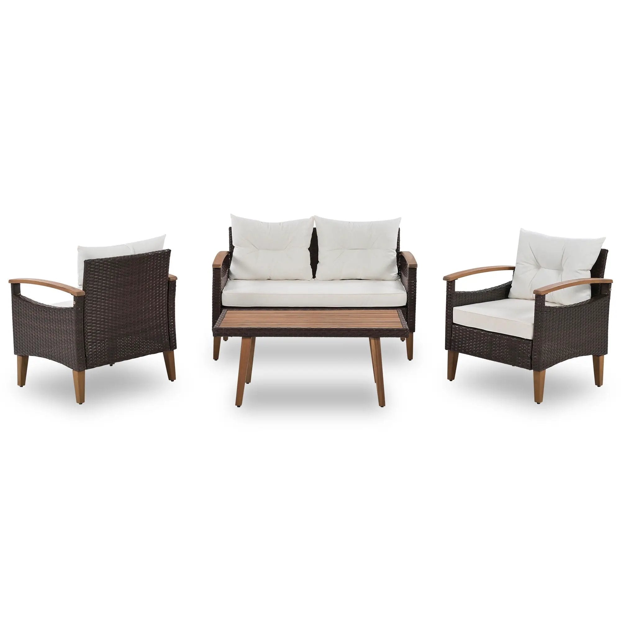 4 Piece Garden Furniture, Patio Seating Set by Unique Piece Furniture