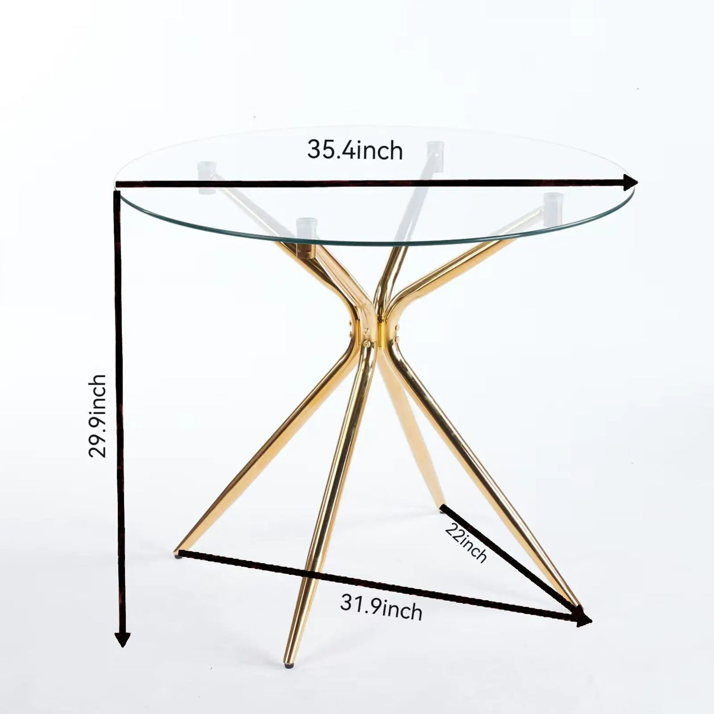 Compact Dining Table With Glass Top by HouseOfZazla