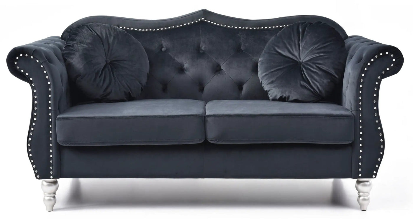 Stylish Flared Arm Loveseat by HouseOfZazla