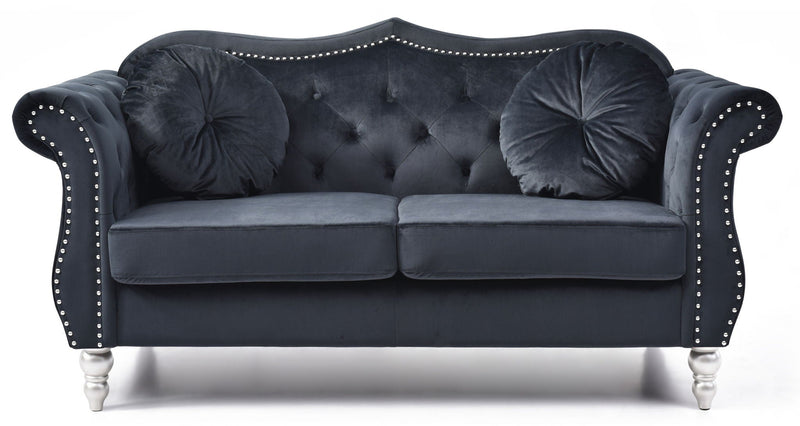 Stylish Flared Arm Loveseat by HouseOfZazla
