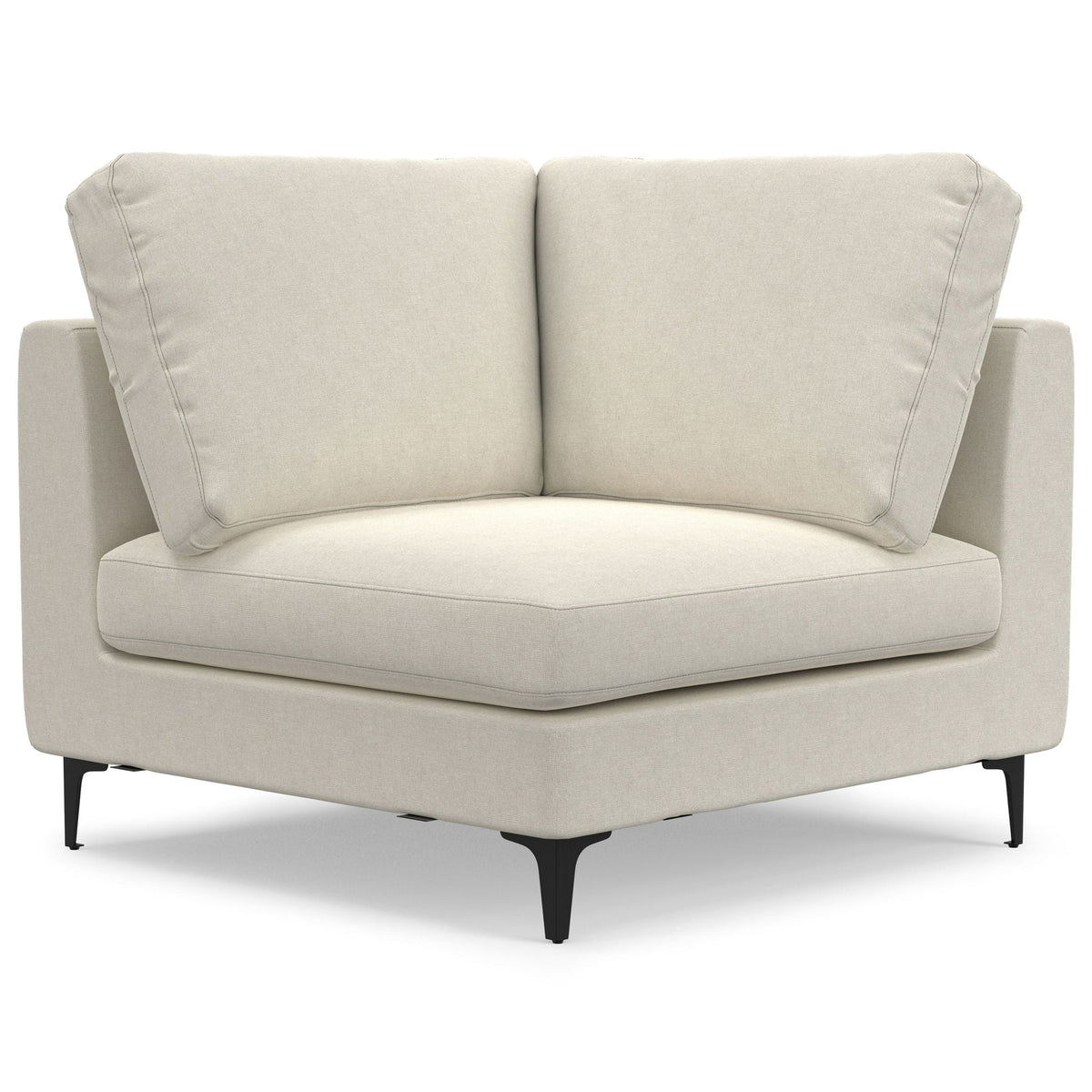 Mid Century Corner Sectional Sofa with Feather Cushions - Beige or Dark Gray, photo 8 of 15