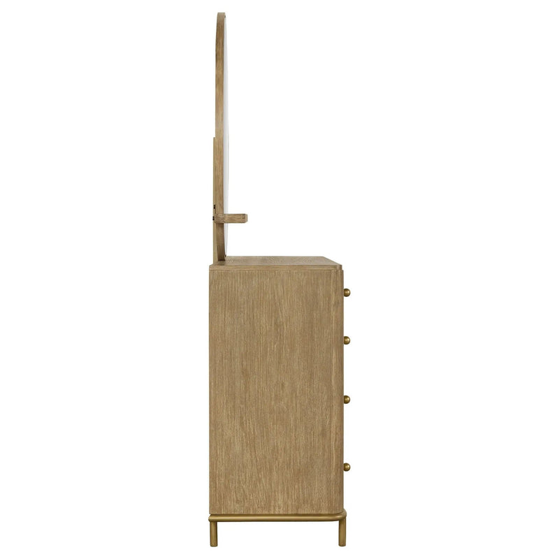 Arini 8-drawer Dresser with Mirror Sand Wash by Unique Piece Furniture