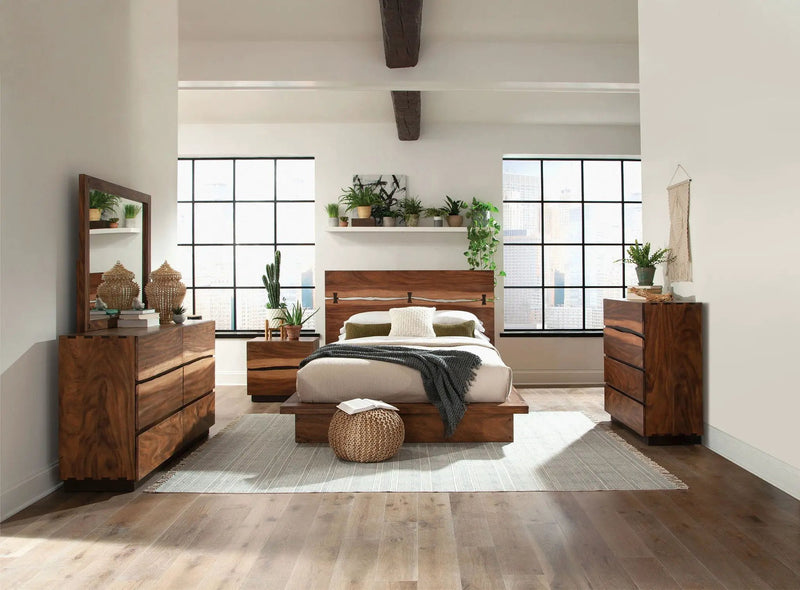 Winslow 5-piece Eastern King Bedroom Set Smokey Walnut by Unique Piece Furniture