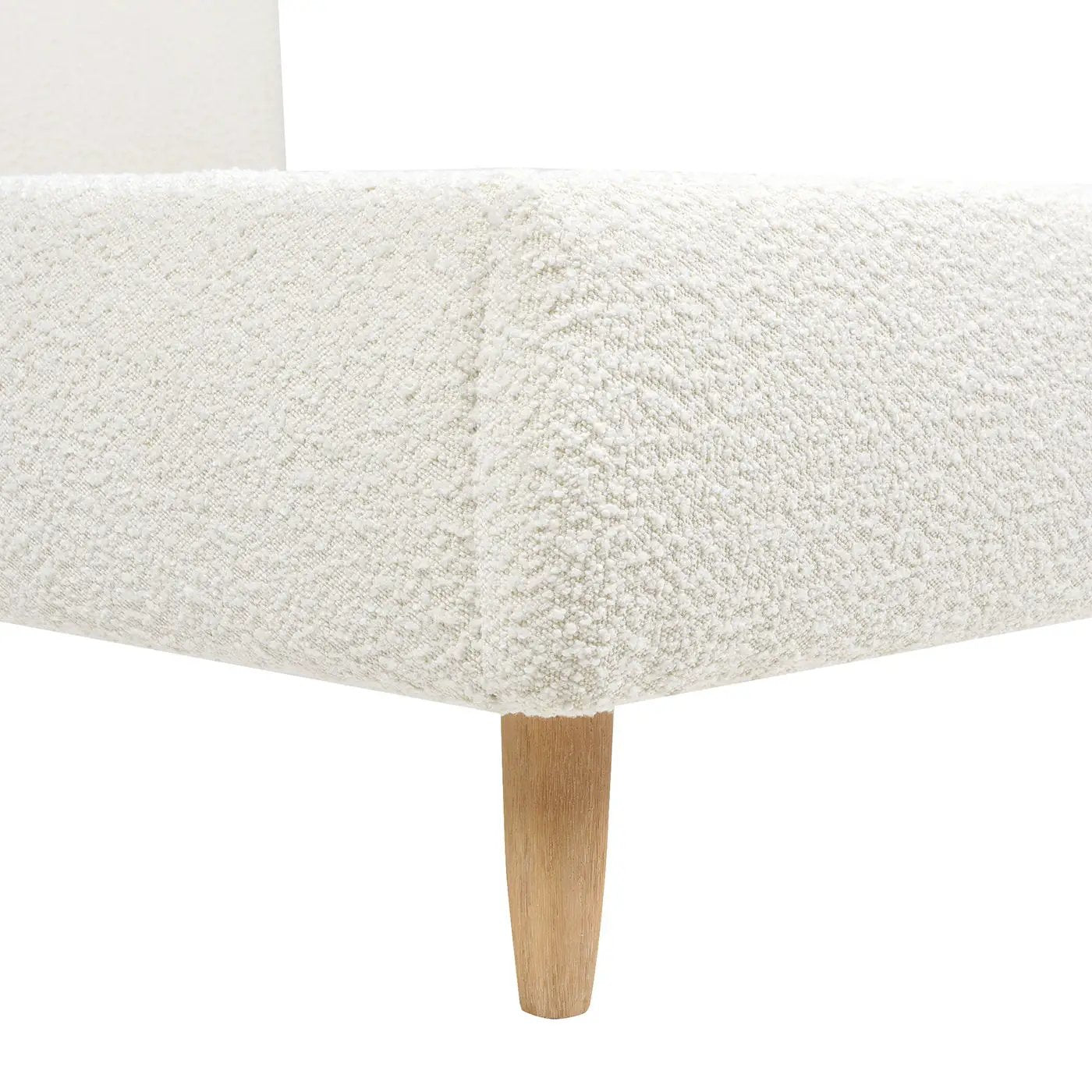 Roman - Curved Headboard Upholstered Platform Bed by HouseOfZazla