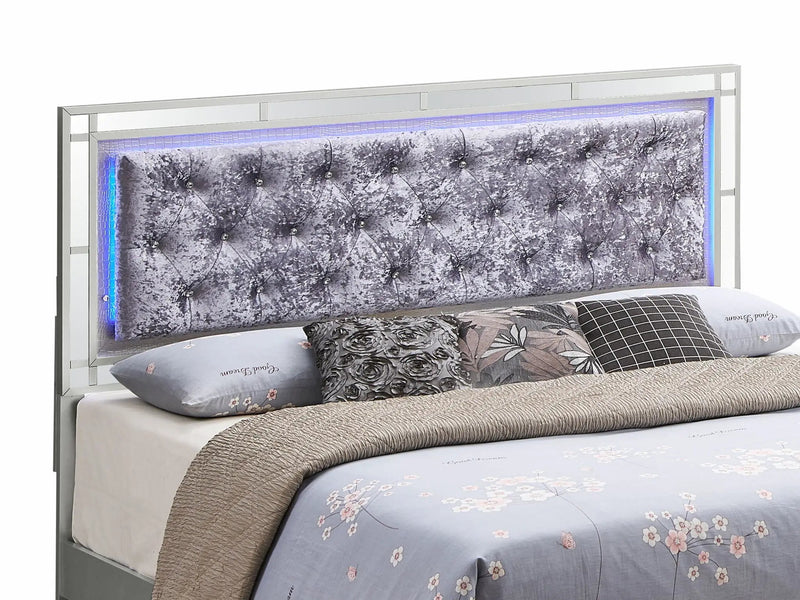 Madison - Upholstered Bed With LED by HouseOfZazla