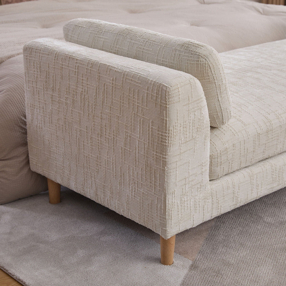 Modern Upholstered End Of Bed Bench With Armrests, photo 7 of 19