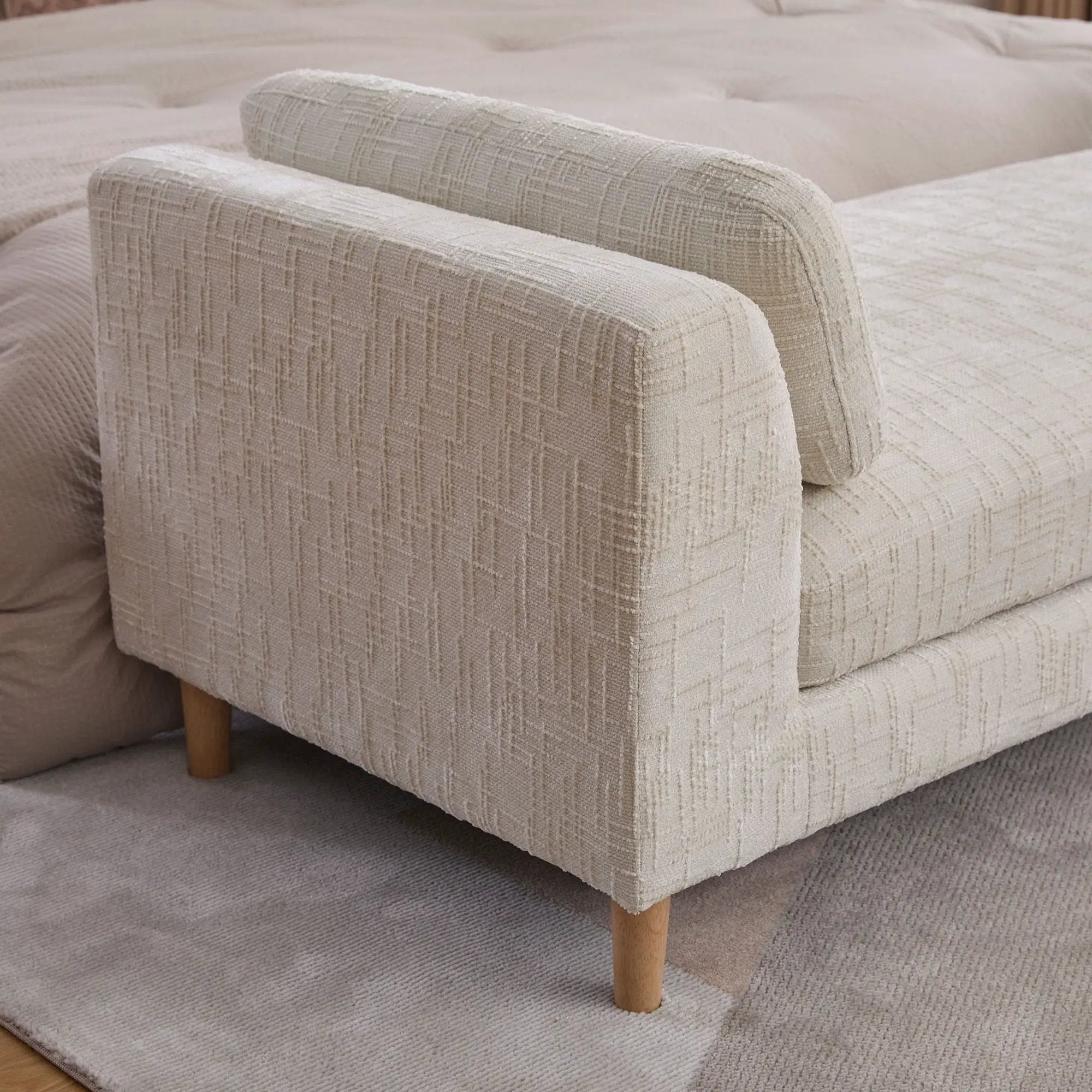Modern Upholstered End Of Bed Bench With Armrests by HouseOfZazla