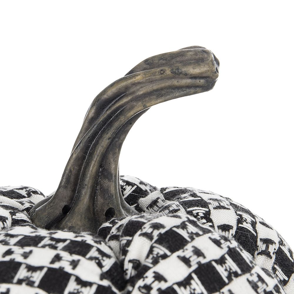 Plaid Pumpkin Decor Set with Fabric Finish - Black, photo 7 of 13