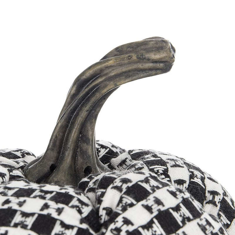 Plaid Pumpkin Decor Set with Fabric Finish - Black, photo 7 of 13