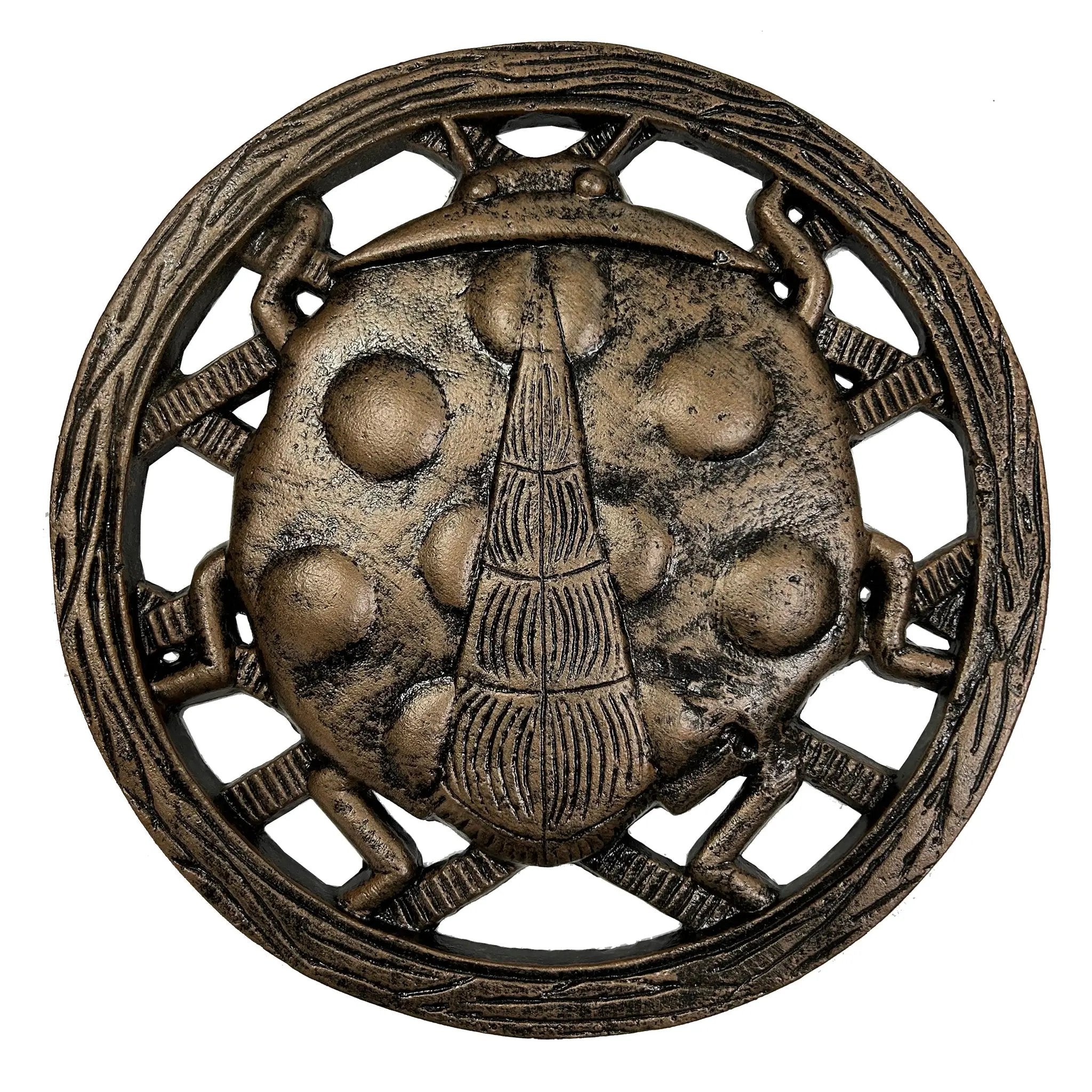 Antique Bronze Metal Stepping Stone Lady Bug - Cast Aluminum by Sharicks