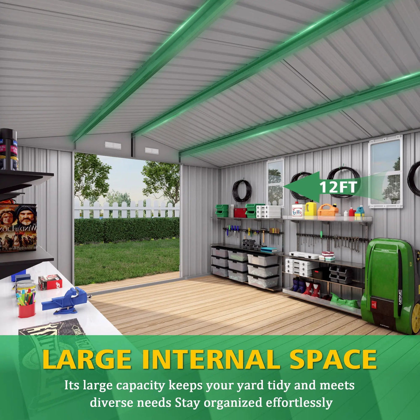 Outdoor Storage Shed With Lockable Doors by HouseOfZazla