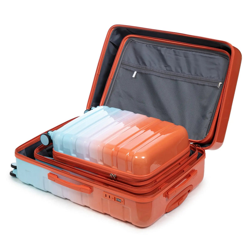 3-Piece Spinner Wheel Luggage Set with Gradient Color by HouseOfZazla