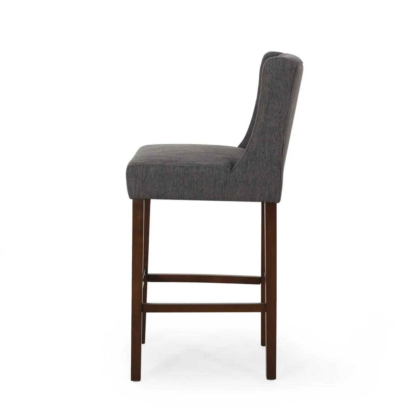 Solstara Upholstered Dining Barstool with Button Tufted and Wing Back by HouseOfZazla