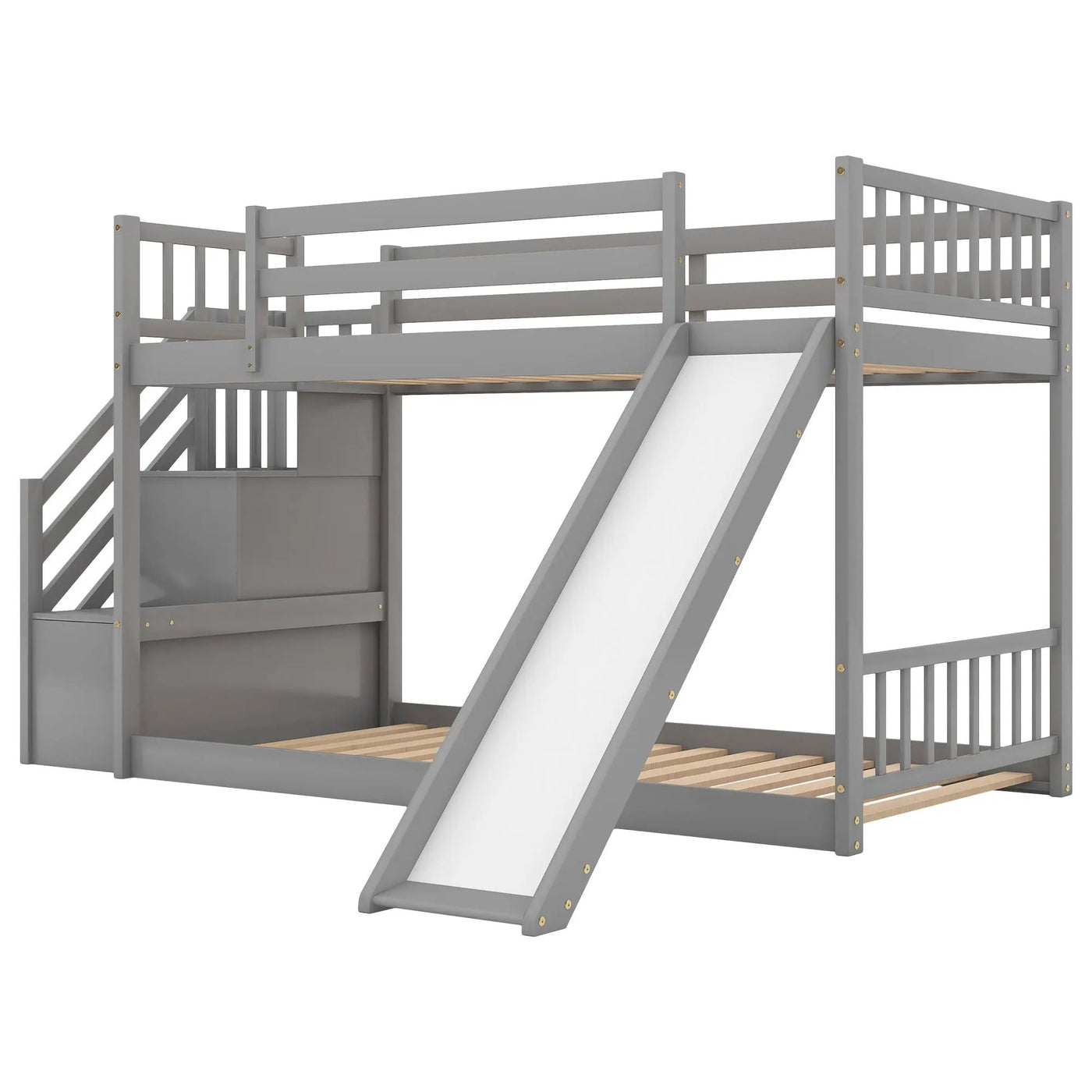 Bunk Bed With Convertible Slide And Stairway by HouseOfZazla