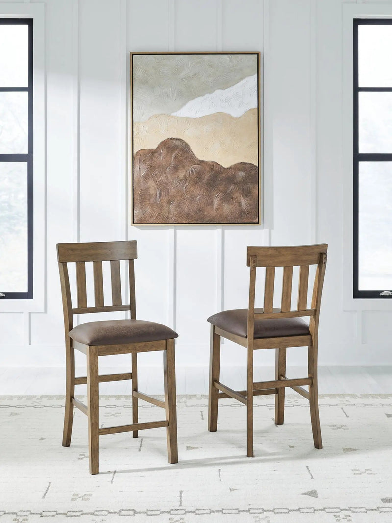Urbinforte - Upholstered Barstool (Set of 2) - Light Brown by Unique Piece Furniture