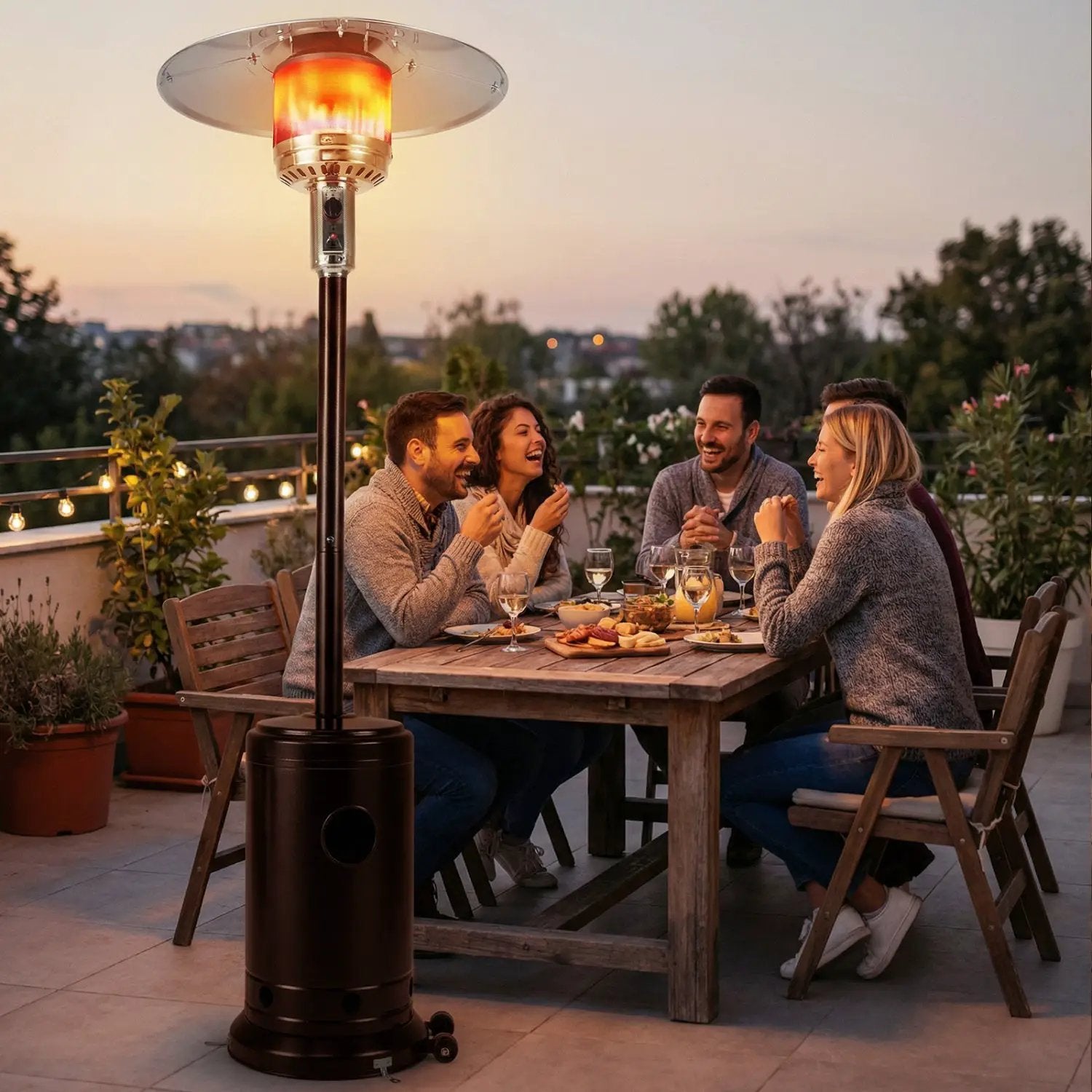 50 000 BTU Patio Propane Gas Heater with Stainless Steel Burner by DirectDeals