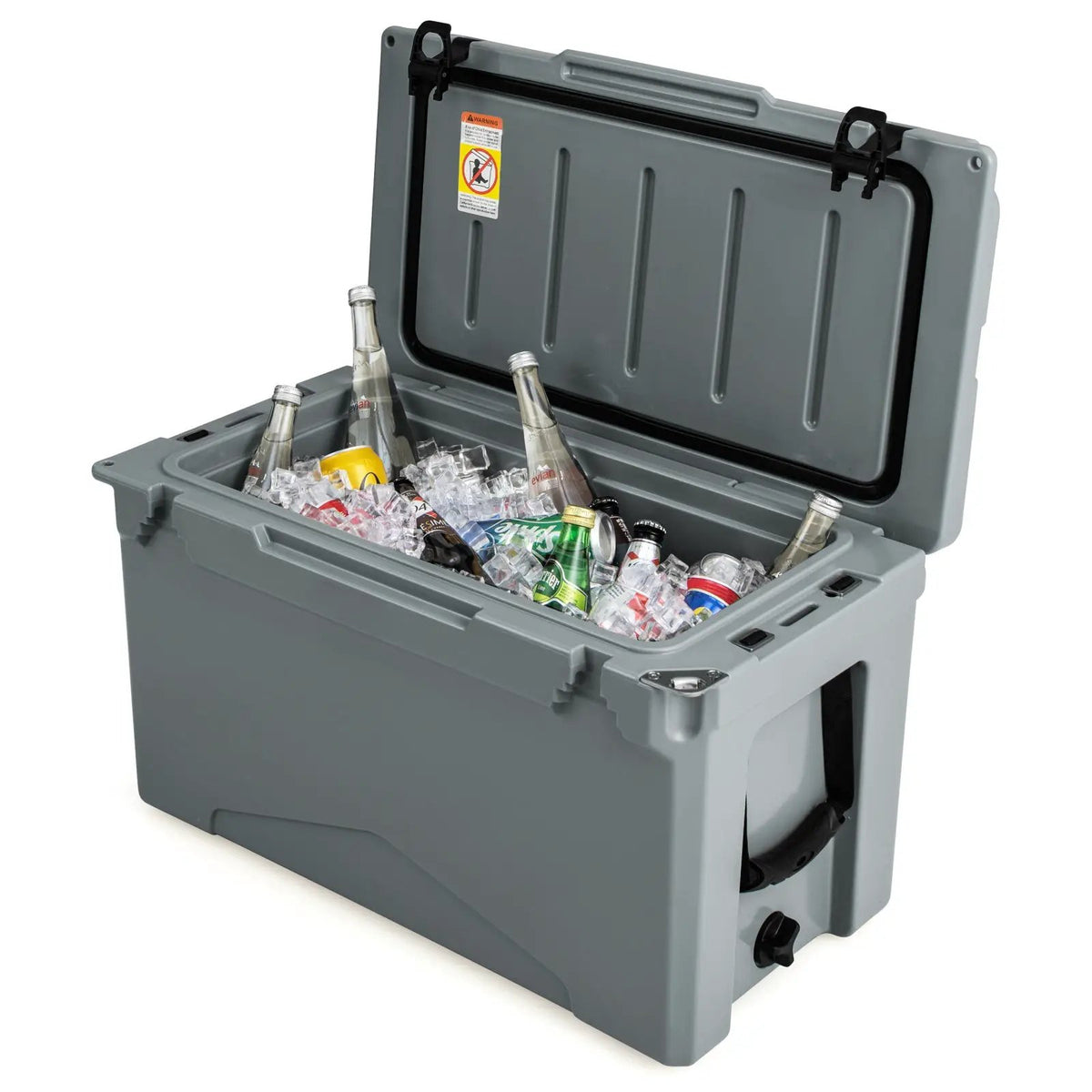50 QT Rotomolded Cooler Insulated Portable Ice Chest with Integrated Cup Holders by DirectDeals