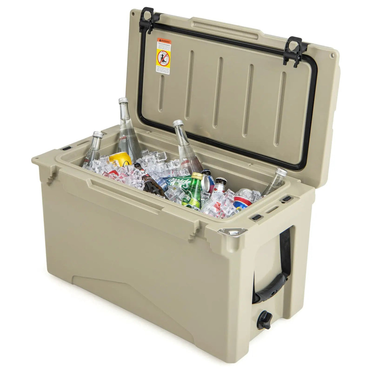 50 QT Rotomolded Cooler Insulated Portable Ice Chest with Integrated Cup Holders by DirectDeals