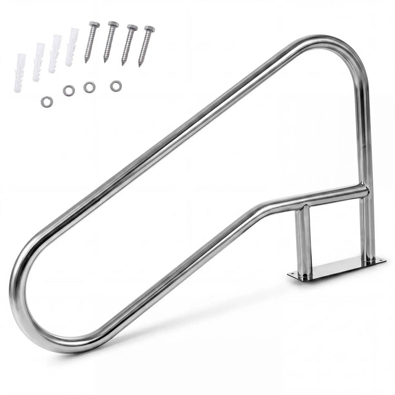 50 x 30 Inch Pool Handrail with Mount Base Plate for Water Parks by DirectDeals