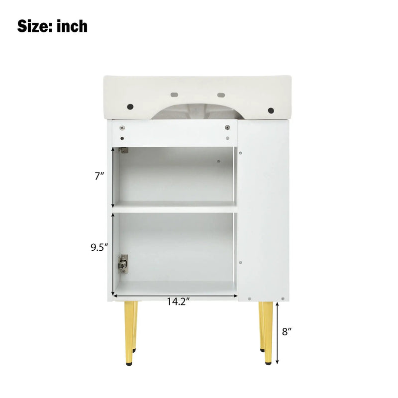 Bathroom Vanity, Combo Cabinet, Bathroom Storage Cabinet, Single Ceramic Sink by HouseOfZazla