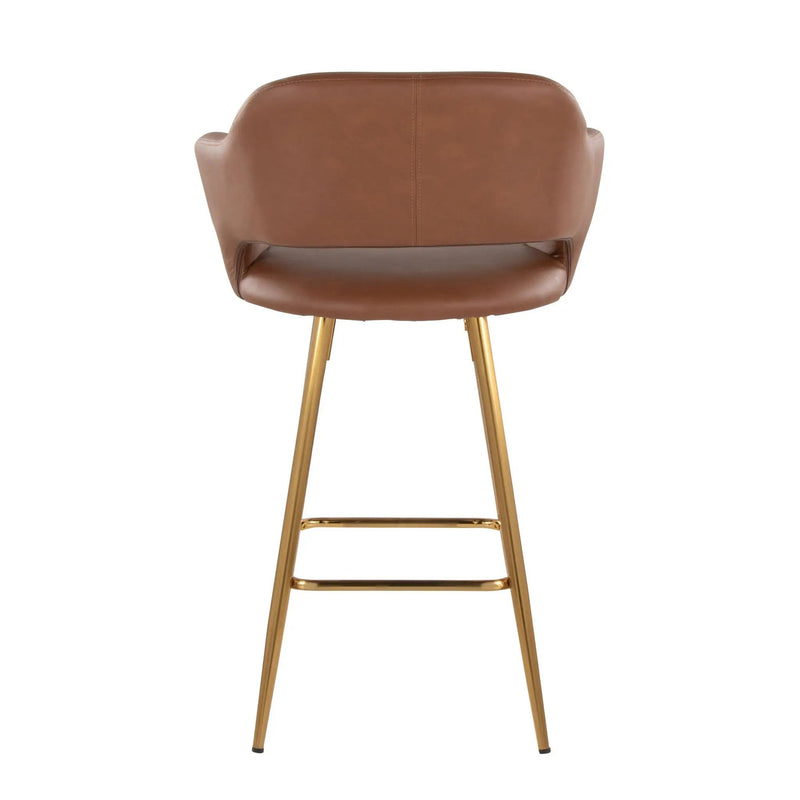 Margarite - Contemporary Fixed Height Counter Stool With Footrest (Set of 2) With Square by Unique Piece Furniture
