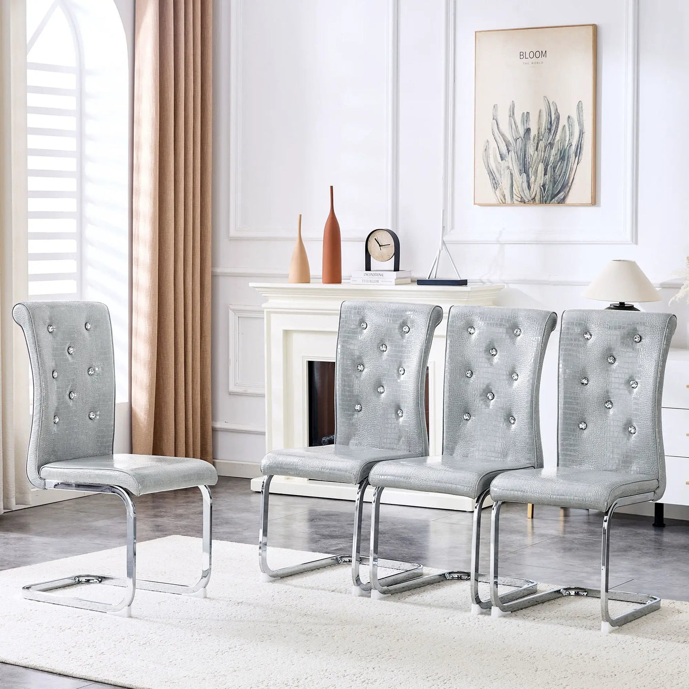 Elegant Design Upholstered Dining Chairs by Unique Piece Furniture