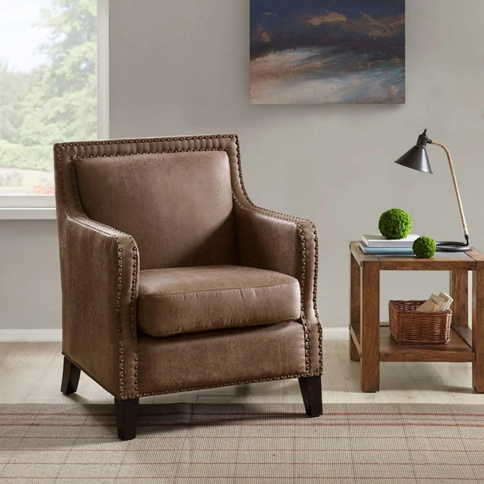 Shasta - Accent Chair With And Nail Buttons - Brown by Unique Piece Furniture