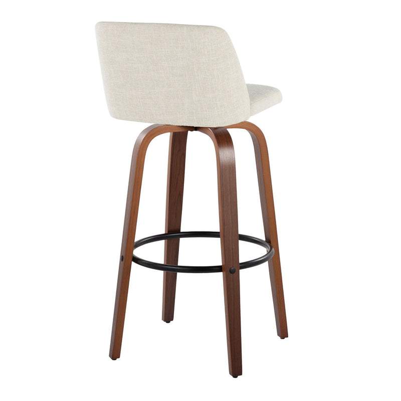 Toriano - Contemporary Fixed Height Barstool Swivel And Round Footrest (Set of 2) by Unique Piece Furniture
