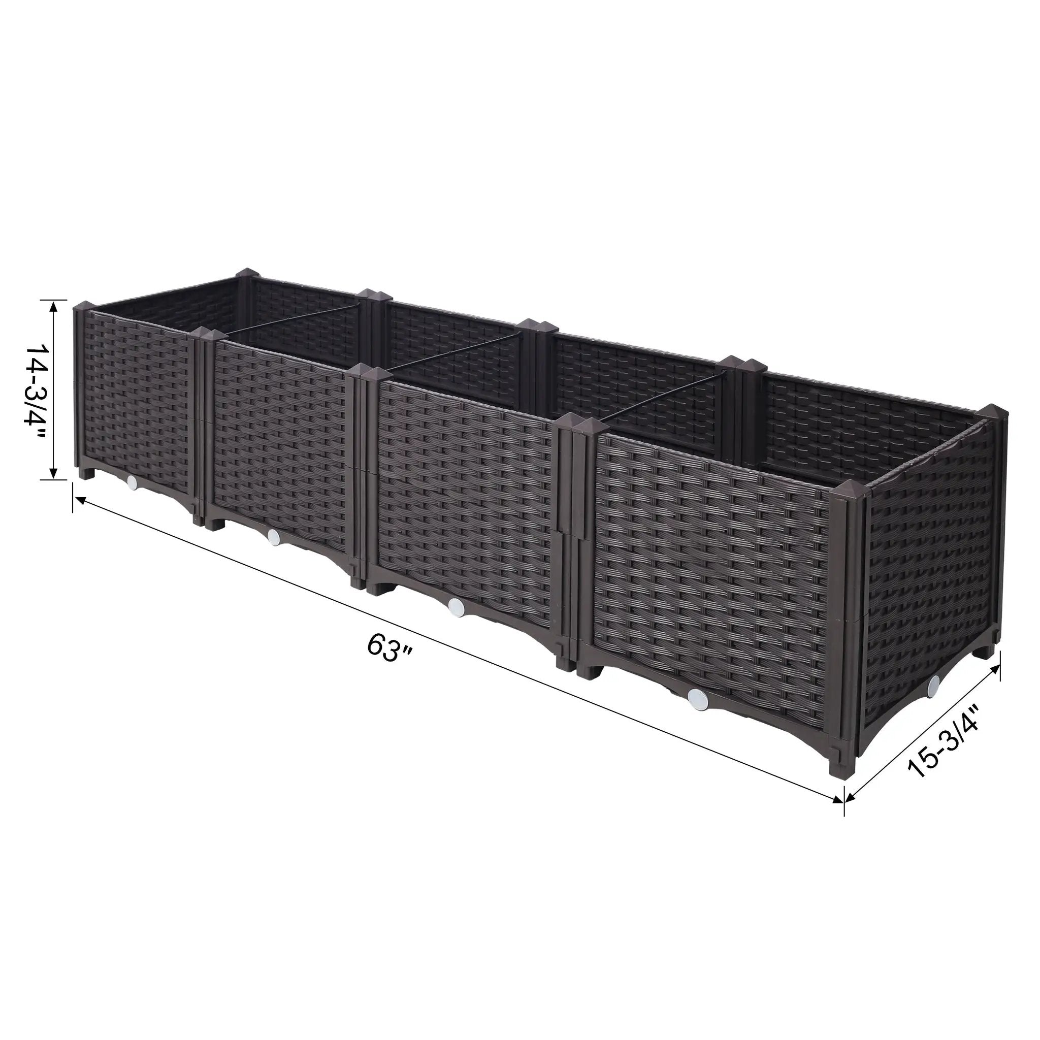 Deep Raised Garden Bed Plastic Planter Boxes by HouseOfZazla