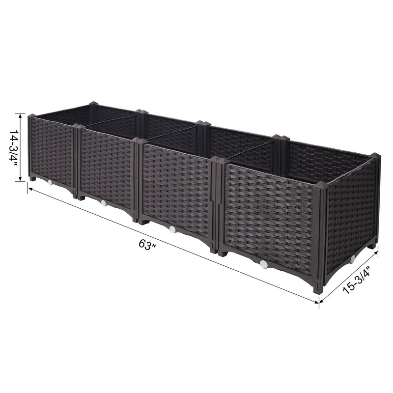 Deep Raised Garden Bed Plastic Planter Boxes by HouseOfZazla