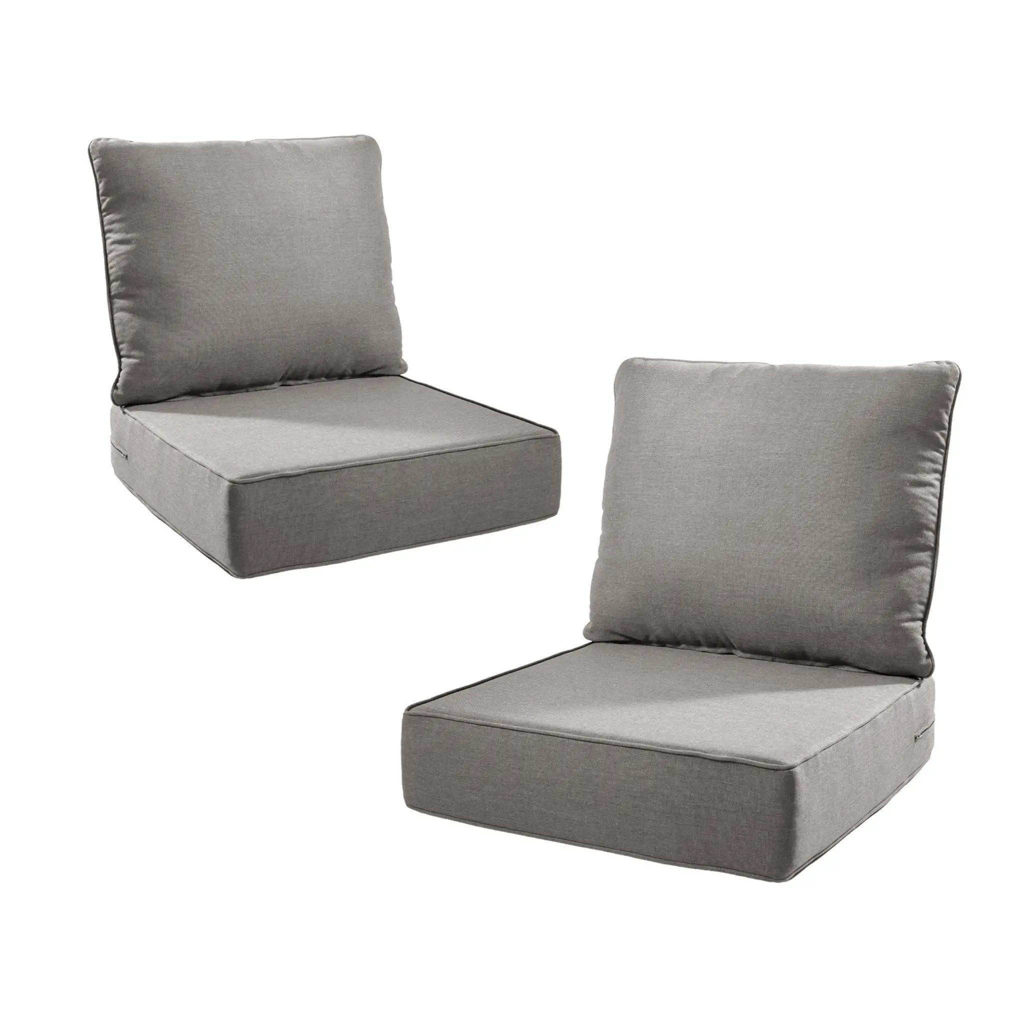 6 Inch Thick Outdoor Chair Cushion Set - Gray by HouseOfZazla