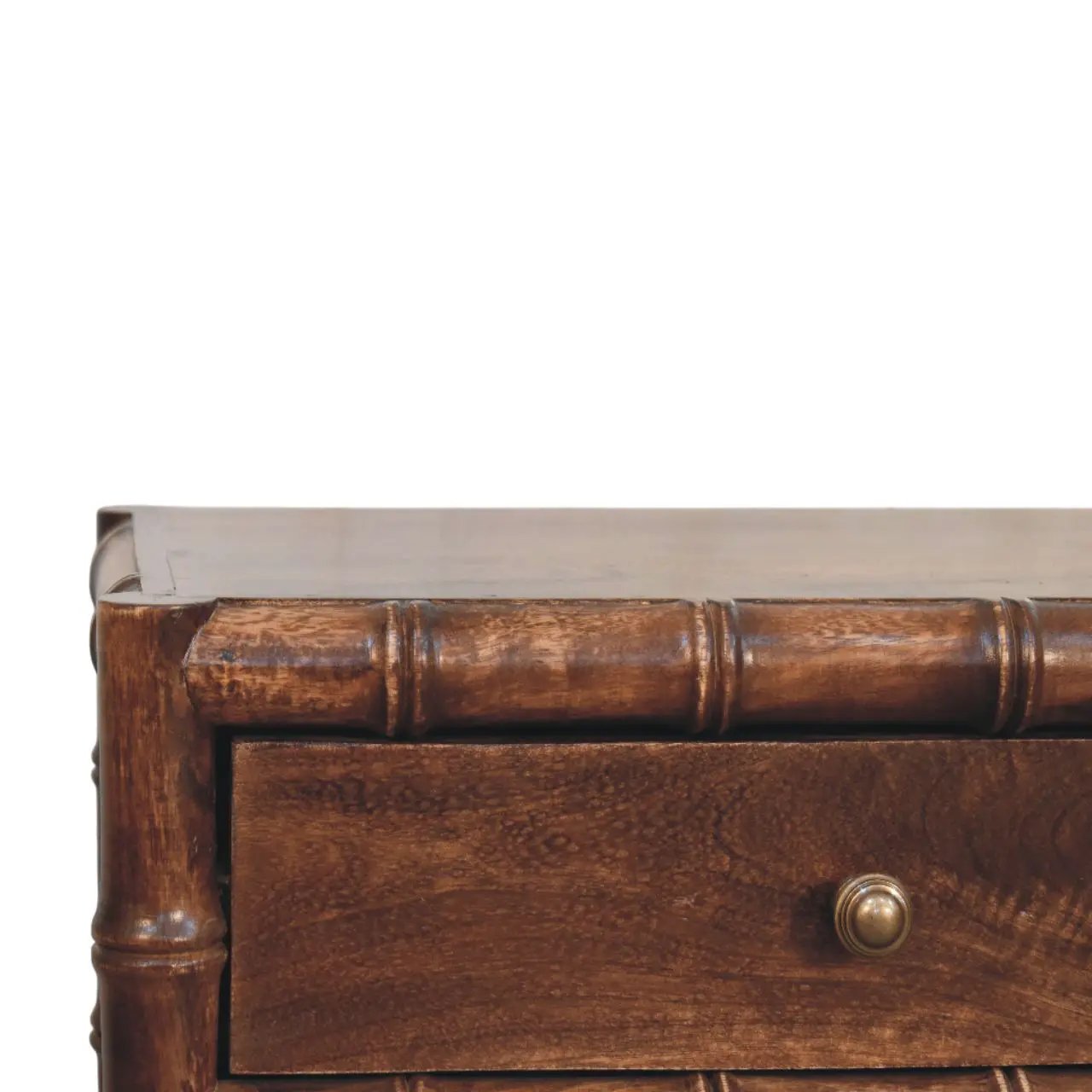Solid Wood Bamboo Frame Nightstand in Roasted Almond by HouseOfZazla