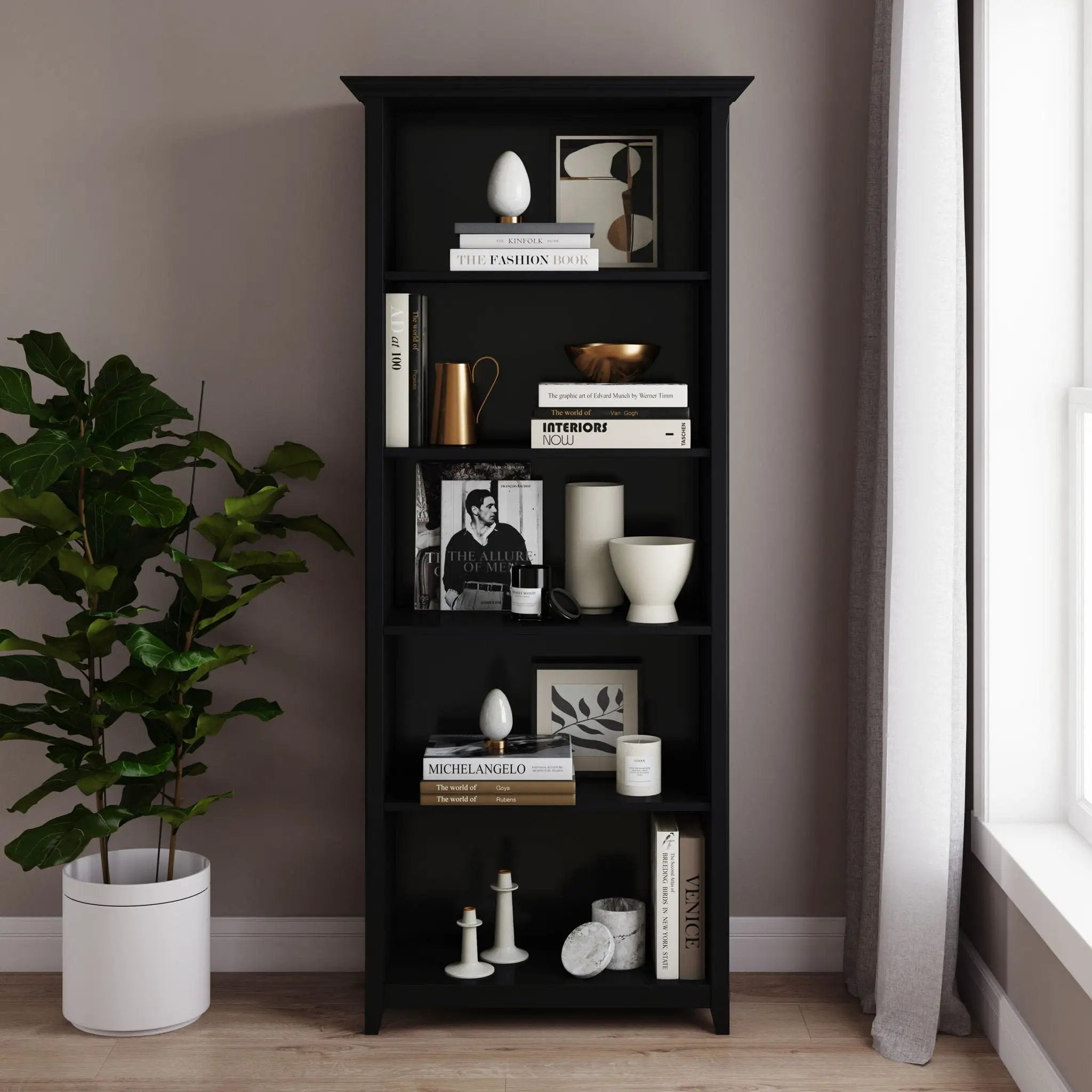 Amherst - 5 Shelf Bookcase, Handcrafted by Unique Piece Furniture