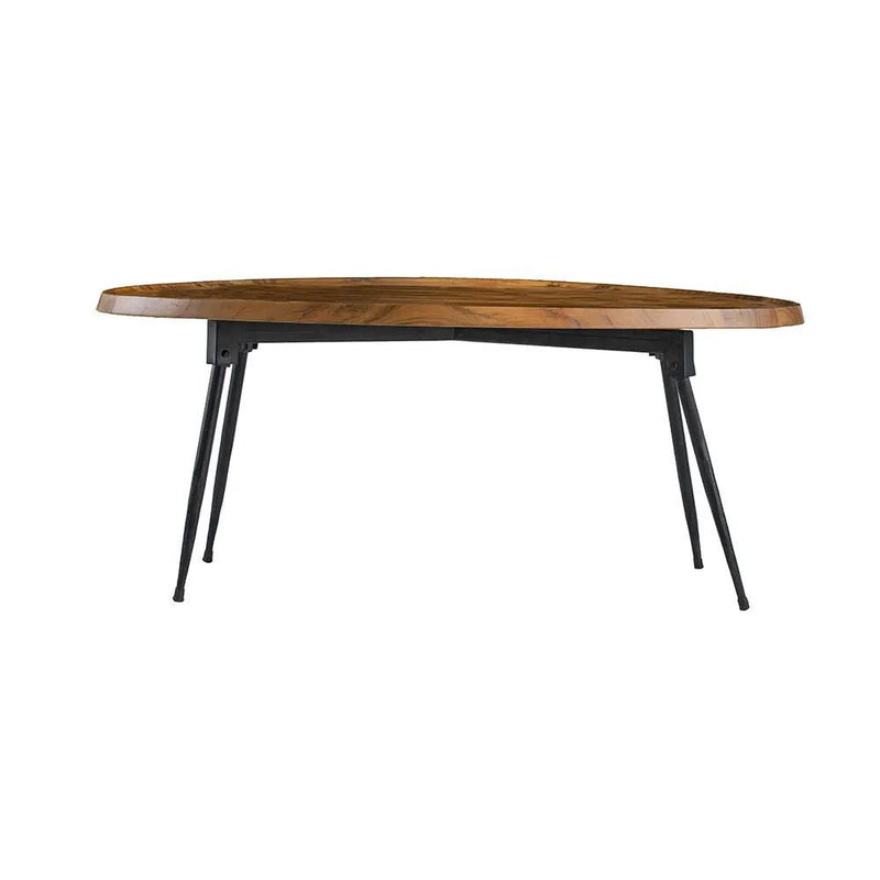 Oval Coffee Table - Brown by HouseOfZazla